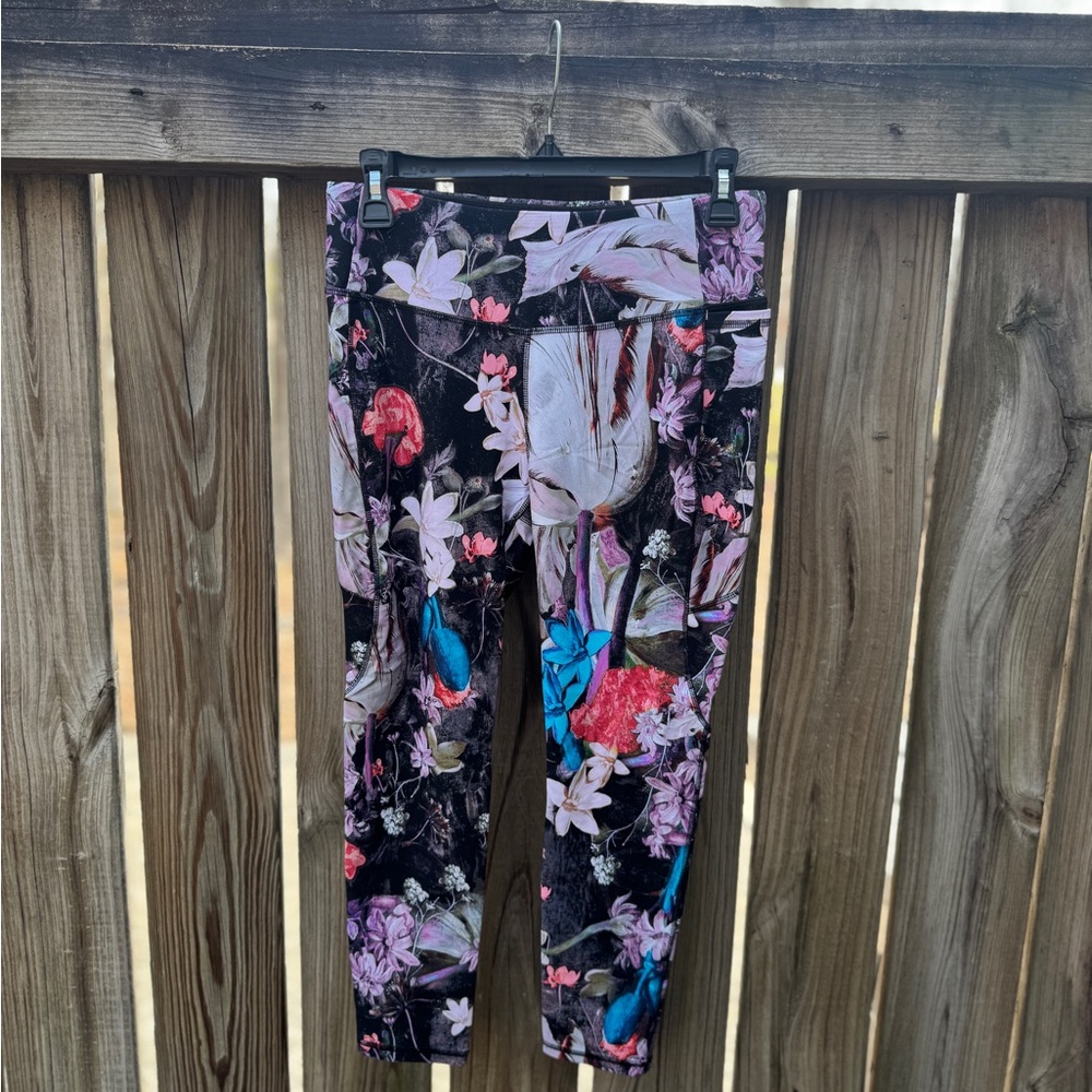CALIA by Carrie Underwood Floral Print Leggings in Black, Pink, Blue